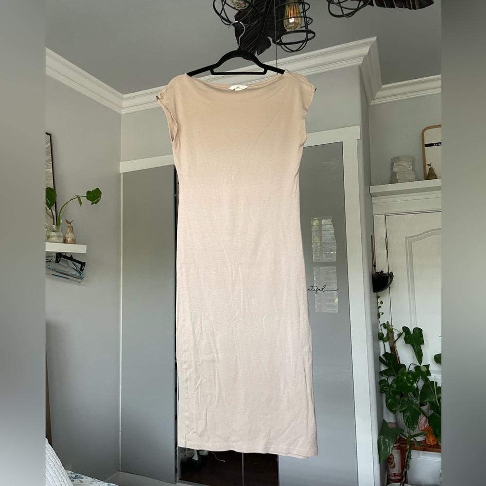H&M Cream Midi Dress